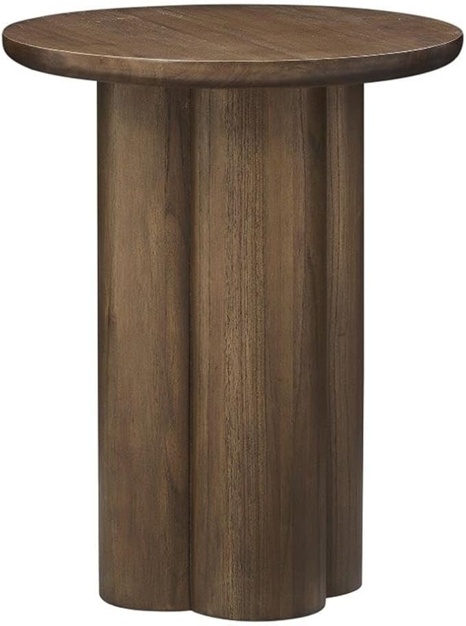 New Pacific Direct NPD Furniture Mayville 17.5-Inch Round Accent Table, Solid Mindi Wood Side End... | Amazon (US)