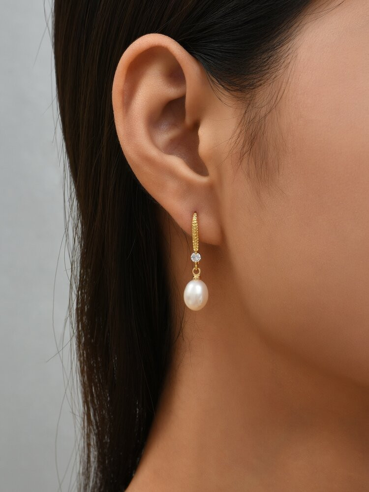 Natural Pearl Decor Drop Earrings
       
              
              GBP£2.75      
        Ma... | SHEIN