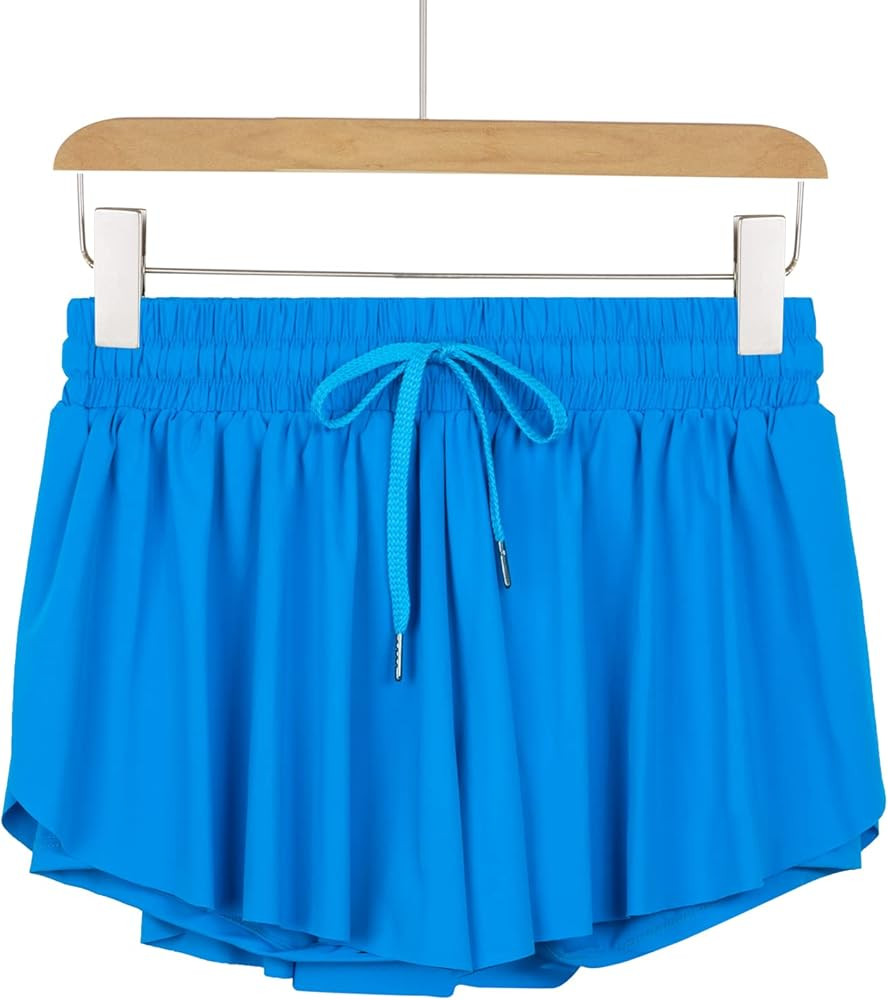 Blaosn Flowy Athletic Shorts for Women Gym Yoga Workout Running Short Pants Tennis Skort Skirt Cu... | Amazon (US)