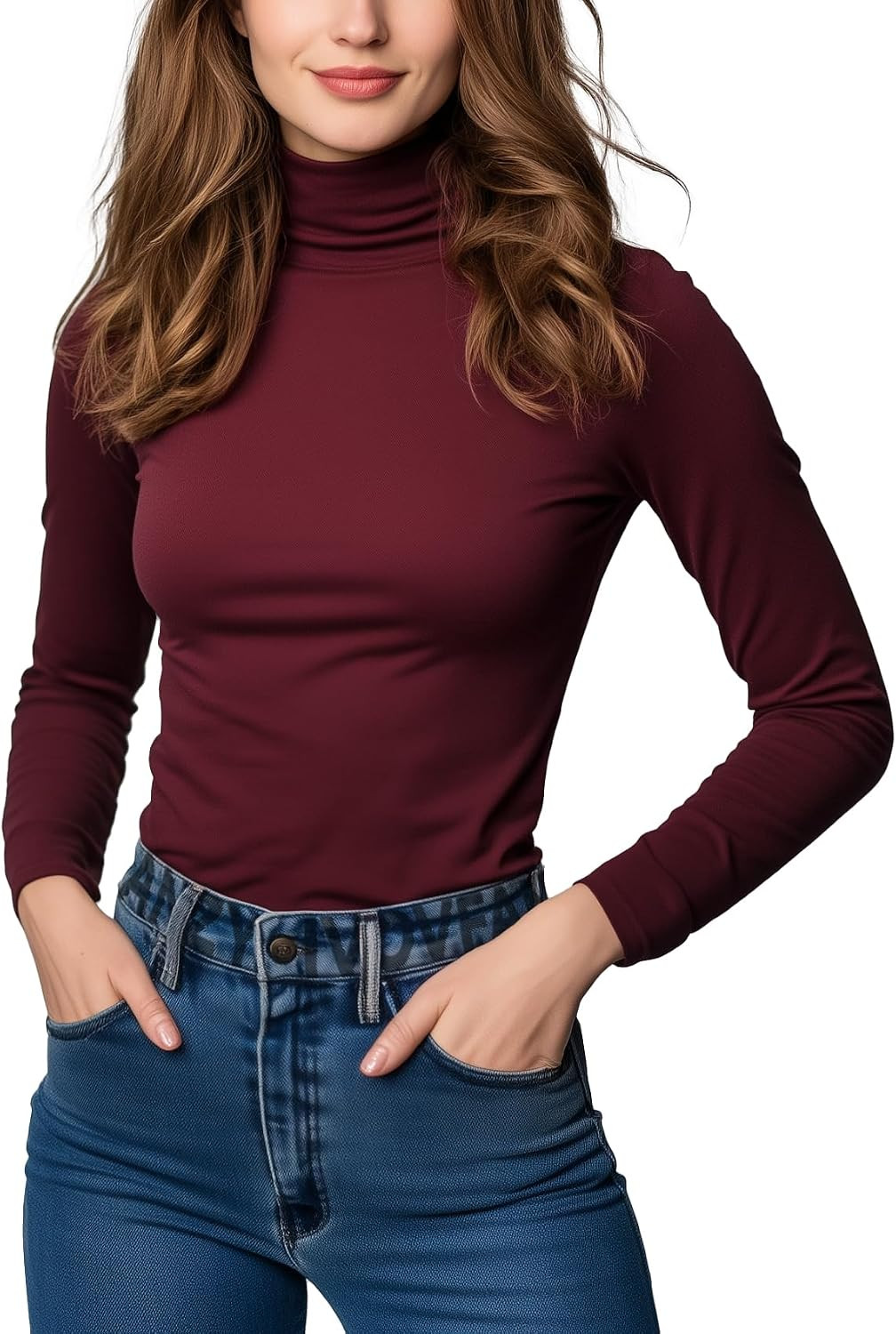 Womens Turtleneck Long Sleeve Shirts | Amazon (US)