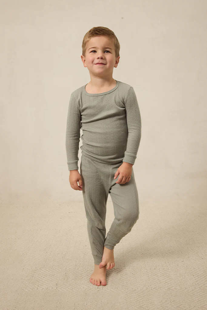 Mist Pointelle Toddler Sleep Set | Solly Baby