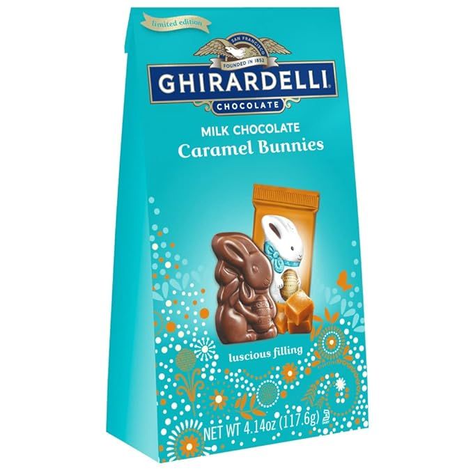 GHIRARDELLI Milk Chocolate Caramel Bunnies, Bunny Shaped Chocolate with Caramel, 4.14 OZ Bag | Amazon (US)