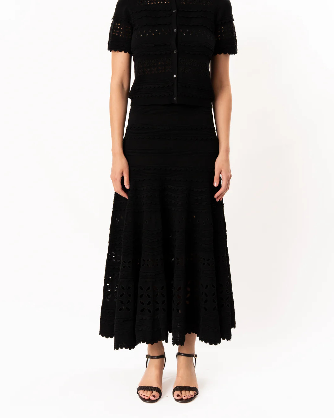 ANNISA EYELET KNIT SKIRT | FEBE Clothing