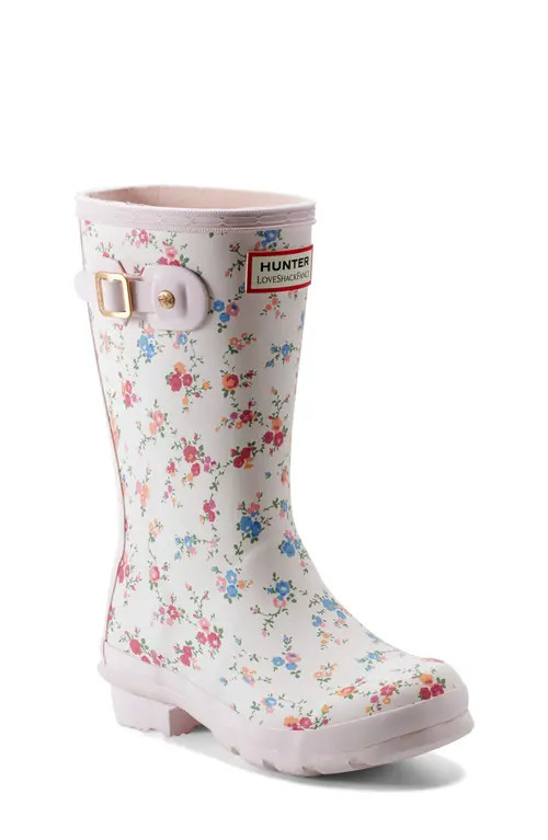 Hunter x LoveShackFancy Kids' Original Rain Boot in Sunrise Confetti Bloom at Nordstrom, Size 4 M | Nordstrom