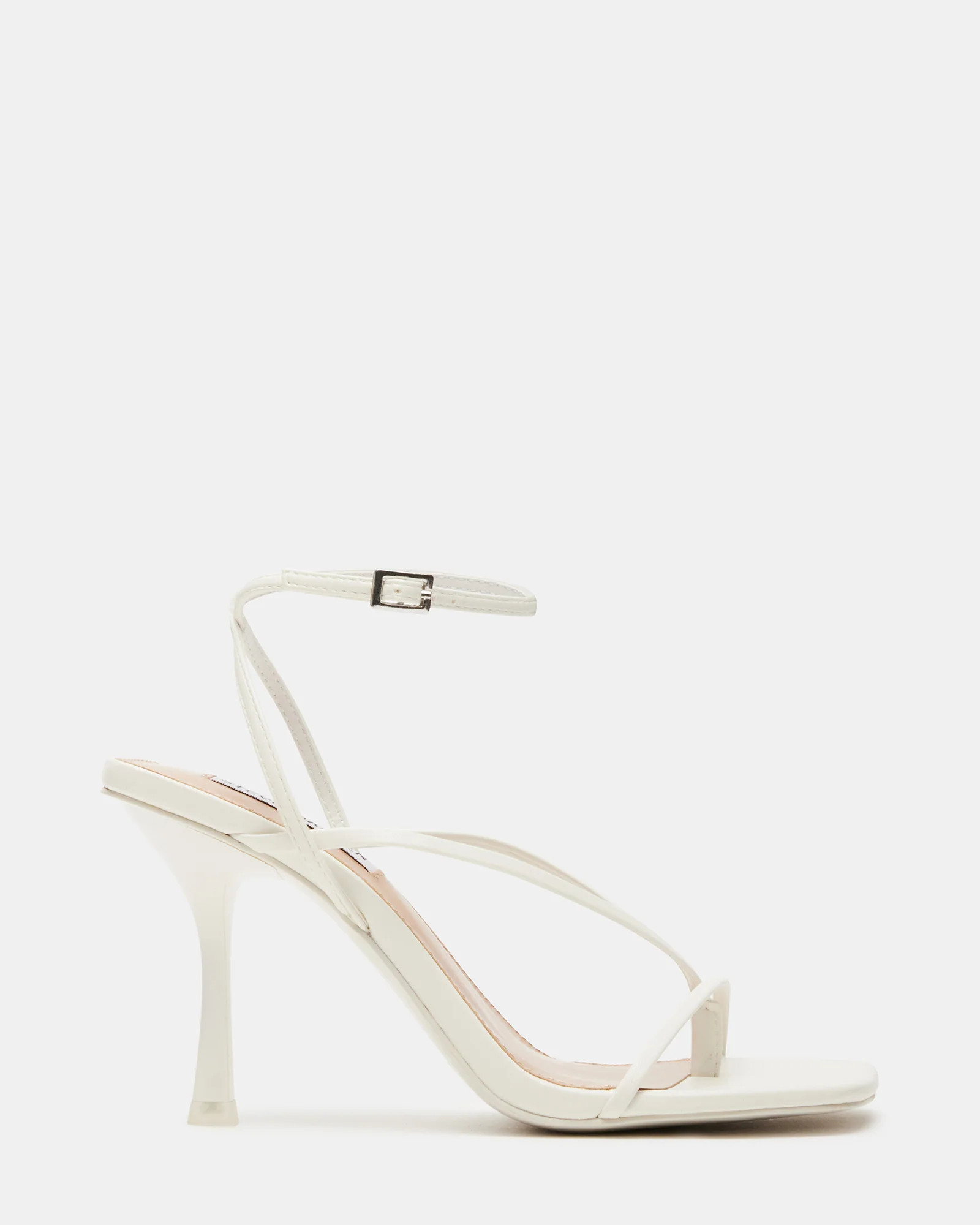 ANNIE White Women's Strappy Square Toe Heel | Steve Madden (US)