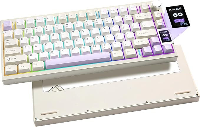 YUNZII AL80 Wireless Mechanical Keyboard,Full Aluminum CNC, Smart LCD Display,Hot Swappable Gaske... | Amazon (US)