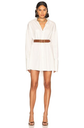 Helsa Cotton Poplin Oversized Shirt in White | FWRD | FWRD 