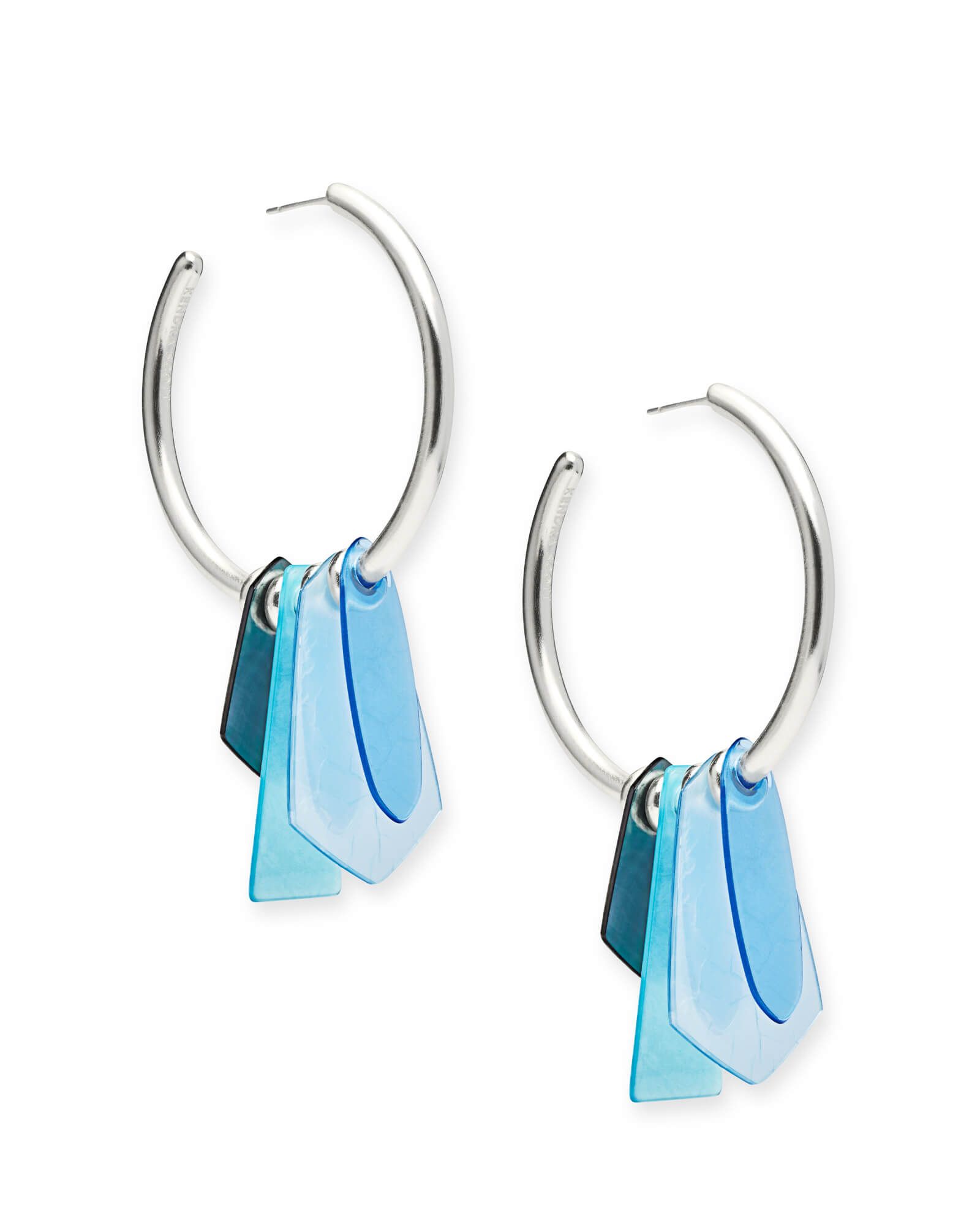 Gaby Bright Silver Statement Earrings in Sky Blue Mix | Kendra Scott