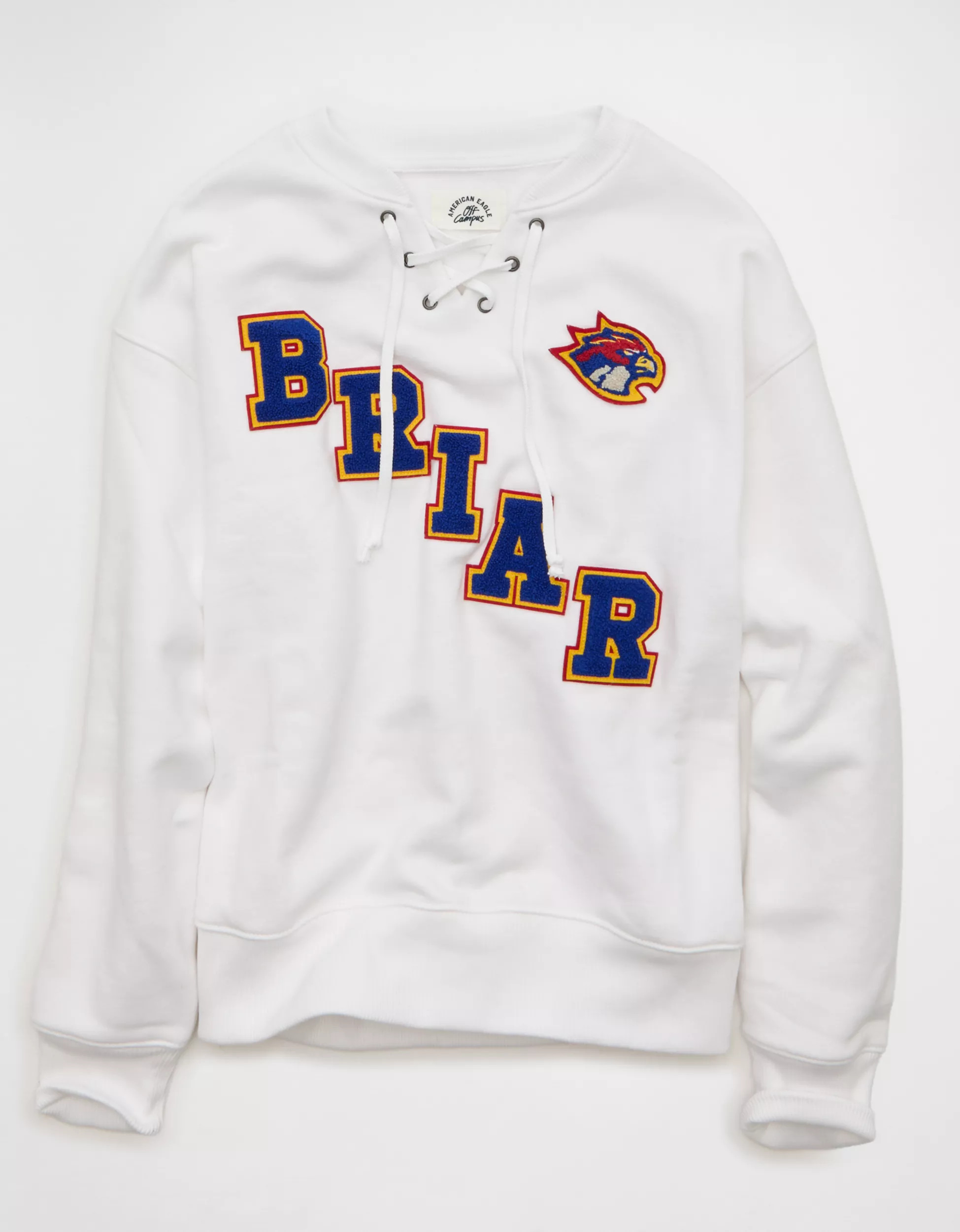 AE | Off Campus Lace-Up Sweatshirt | American Eagle Outfitters (US & CA)