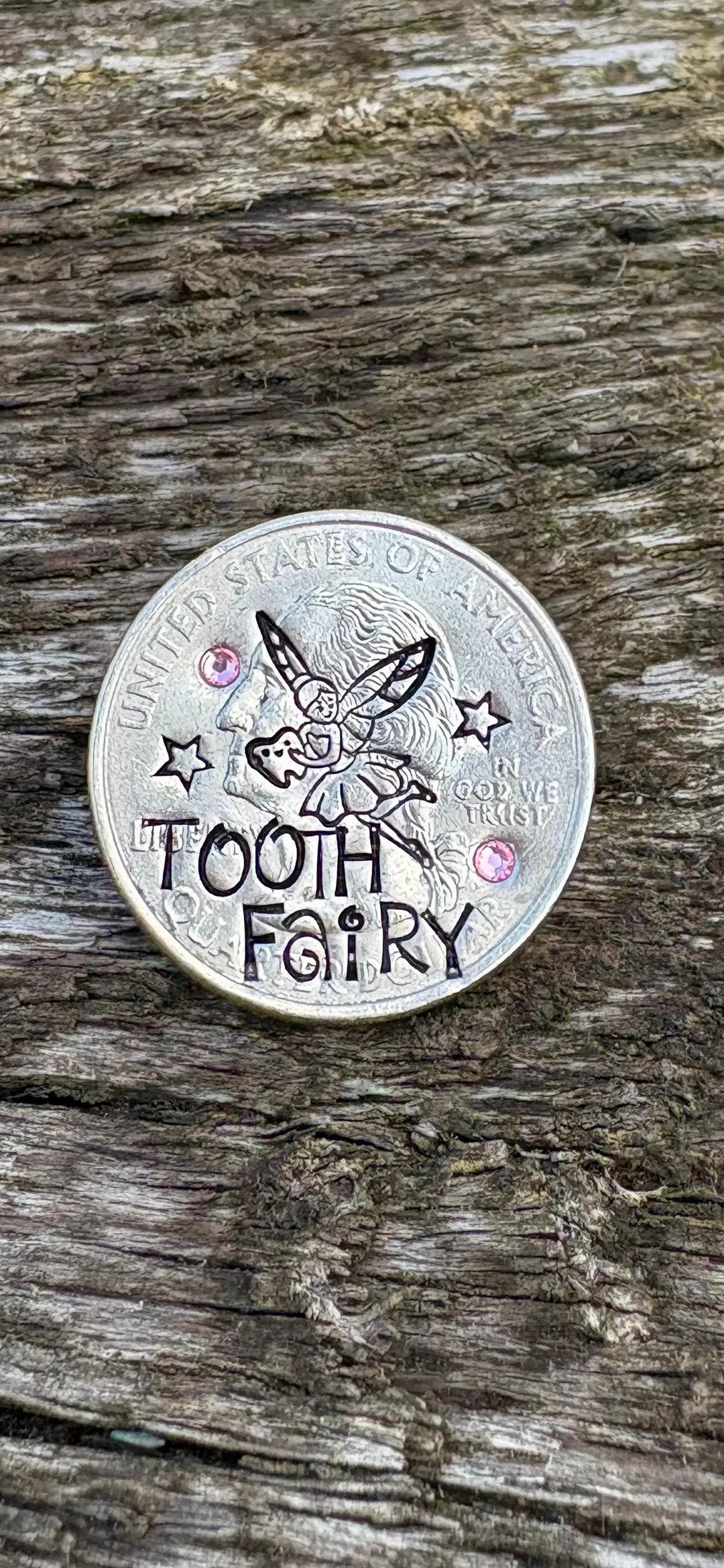 Hand Stamped Tooth Fairy Coin- Magical Keepsake Token Rustic Enchanted Fairy Gift- Personalized C... | Etsy (Global)