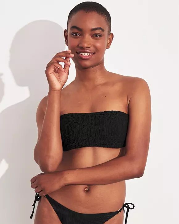 Smocked Bandeau Bikini Top | Hollister US