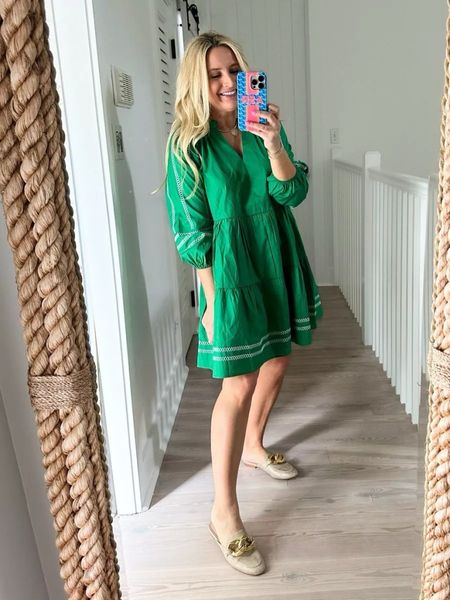 Loving this dress. The green is such a perfect color! Wearing size small. Code FANCY15 for 15% off

#LTKSeasonal #LTKstyletip #LTKfindsunder100