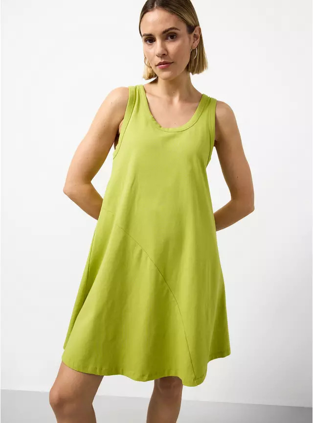Buy Lime Jersey Mini Panel Dress 8 | Mini | Tu | Tu Clothing