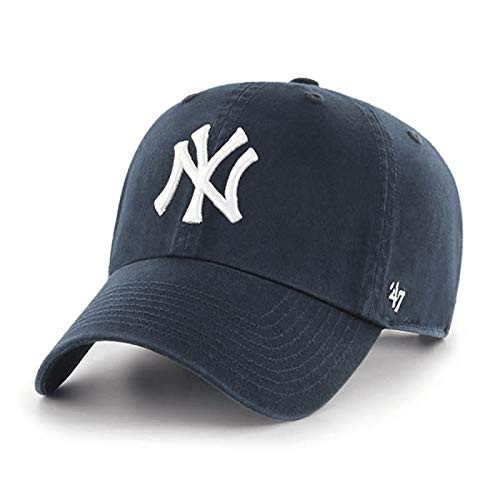 '47 MLB New York Yankees Brand Navy Basic Logo Clean Up Home Adjustable Hat | Amazon (US)