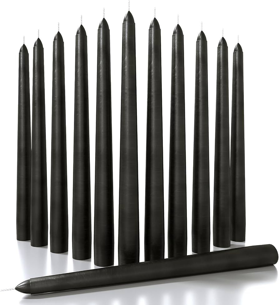 CANDWAX 12 inch Taper Candles Set of 12 - Dripless and Smokeless Candle Unscented - Slow Burning ... | Amazon (US)
