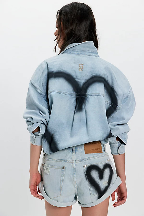 OneTeaspoon Bandits Printed Low-Waist Shorts | Free People (Global - UK&FR Excluded)