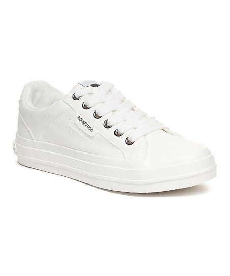 White Cecilia Canvas Sneaker - Women | Zulily