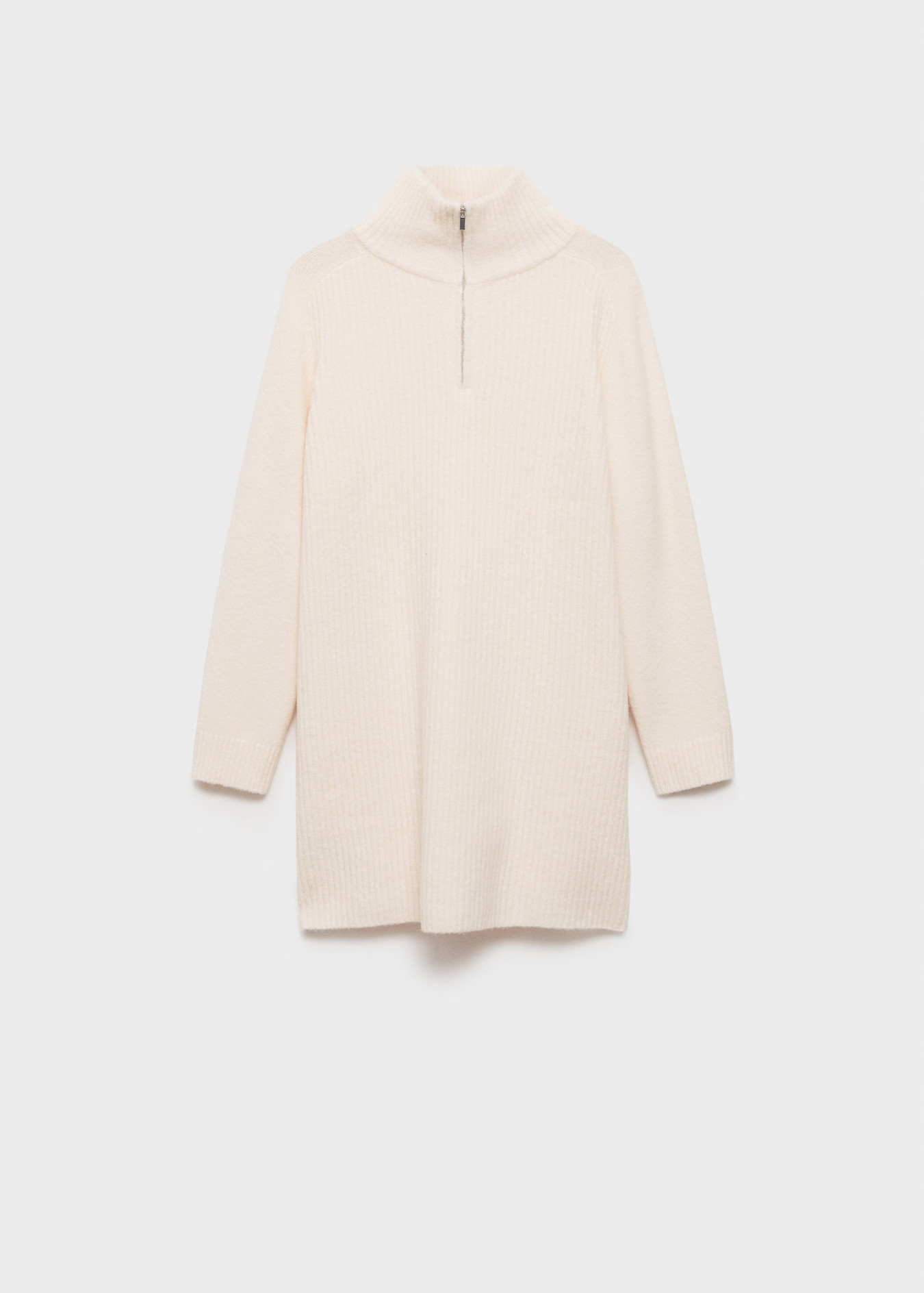 Ribbed knitted dress with zipper - Women | MANGO USA | Mango (US/MX/AU)