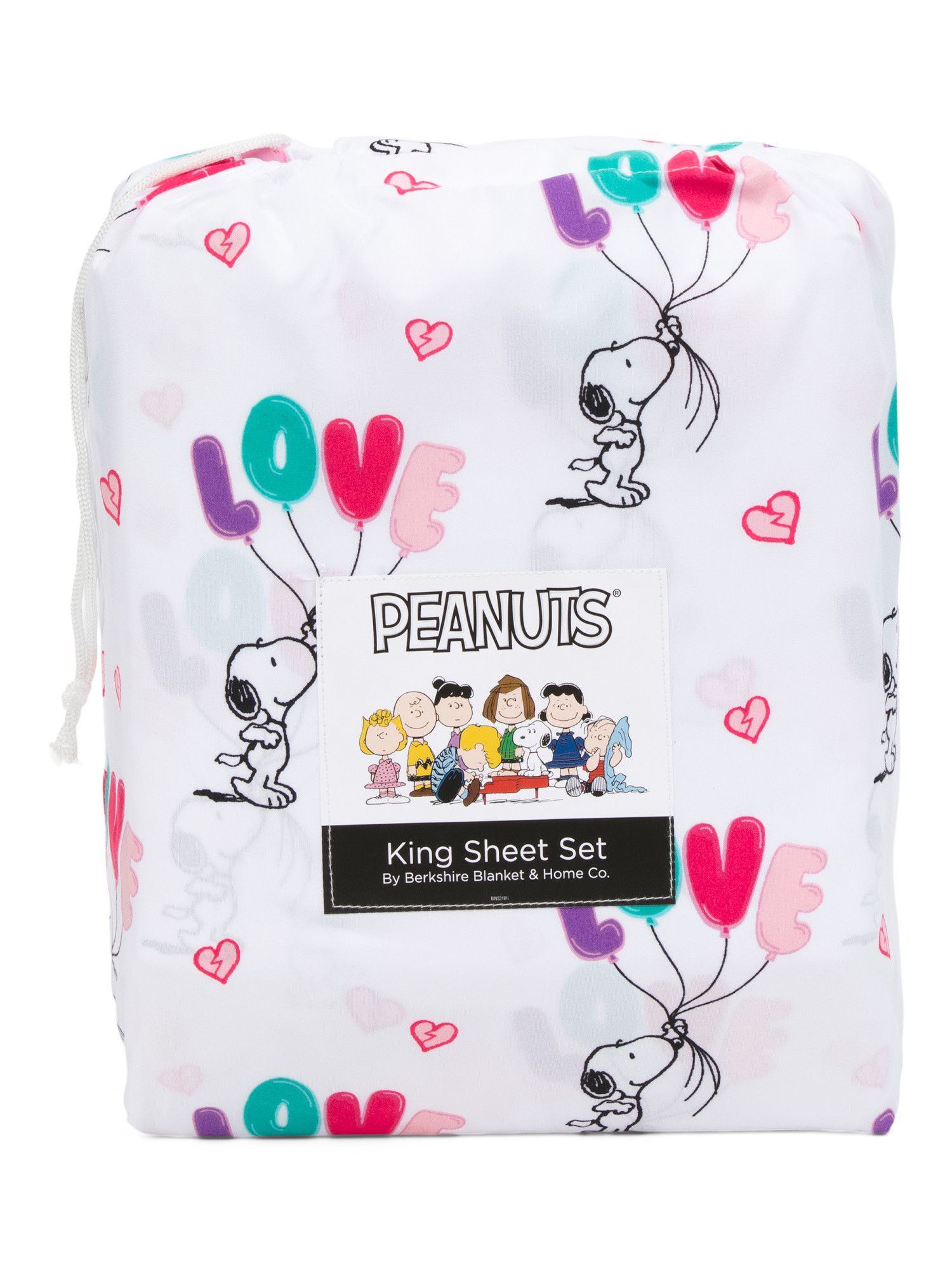 Snoopy Love Balloons Sheet Set | TJ Maxx