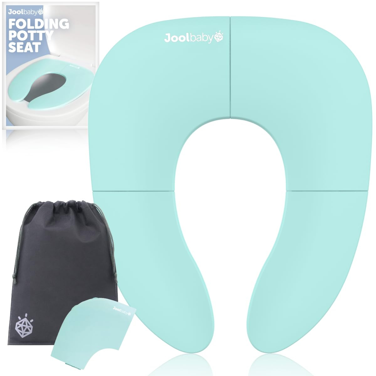 Jool Baby Folding Travel Potty Training Seat for Toddlers, Fits Round & Oval Toilets, Non-Slip Su... | Amazon (US)