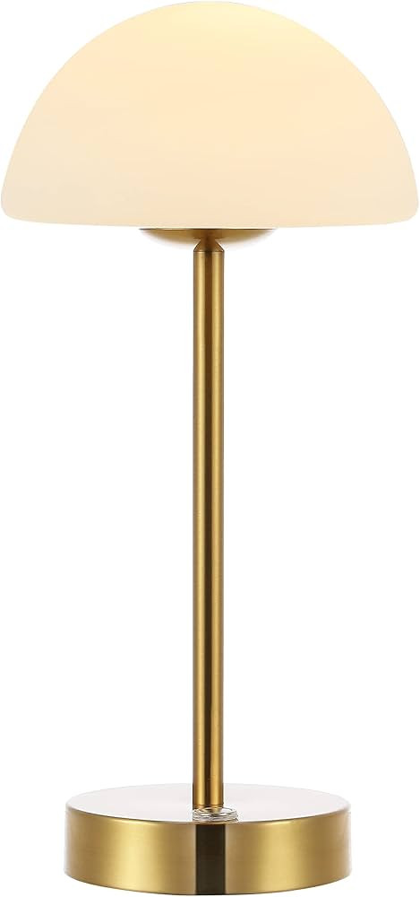 JONATHAN Y Xavier 12.5" Metal Cordless LED Table Lamp, Brass Gold | Amazon (US)