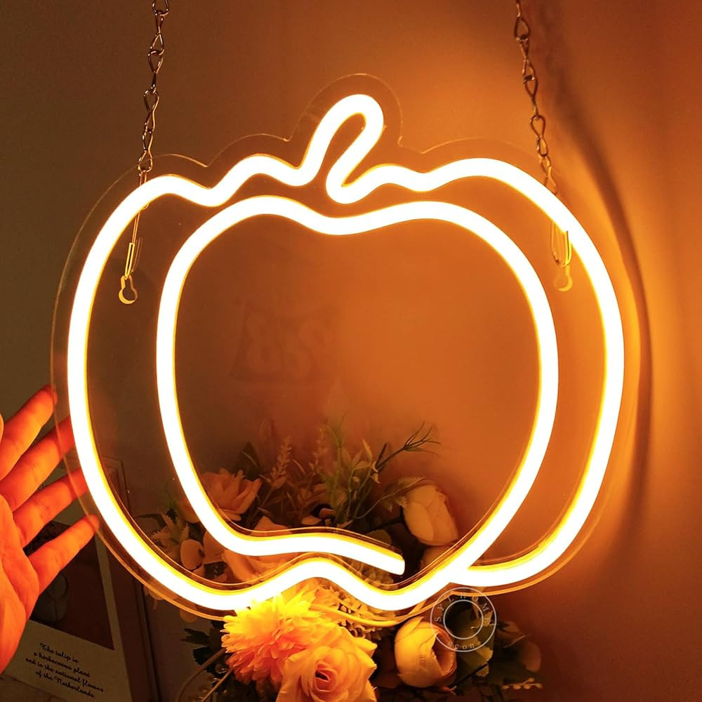 Pumpkin LED Neon Light Signs Thanksgiving Halloween Birthday Party Wall Decor Sign Home Kitchen B... | Amazon (US)