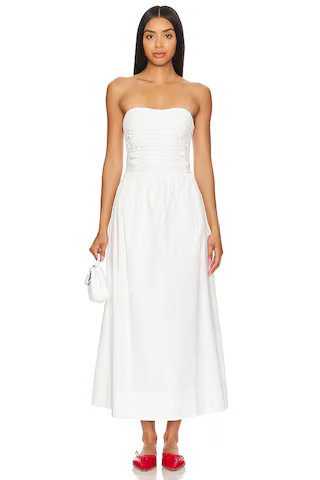 FAITHFULL THE BRAND Dominquez Midi Dress in White from Revolve.com | Revolve Clothing (Global)