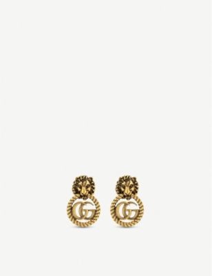 Lion head and Double G earrings | Selfridges