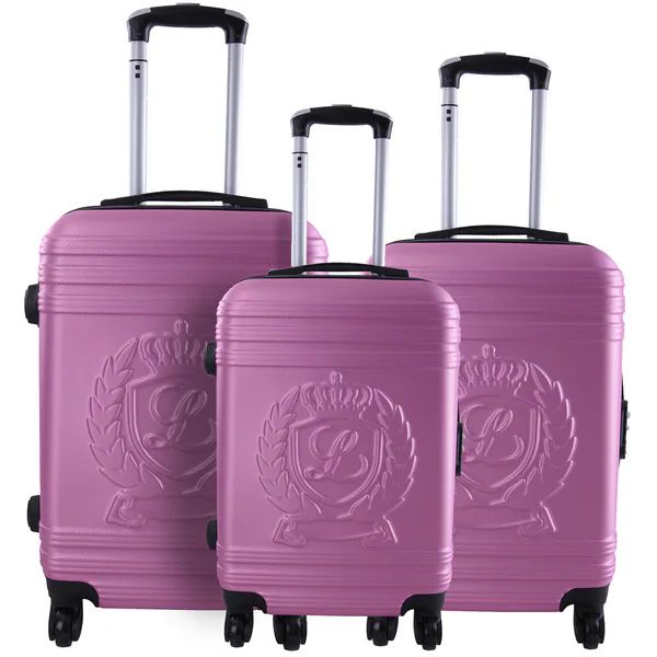 Lollipops Pink 3-piece Hardsided Spinner Super Lightweight Luggage Set | Bed Bath & Beyond