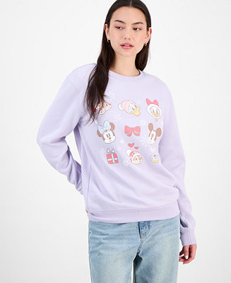 Juniors' Disney Characters Holiday Sweatshirt | Macy's
