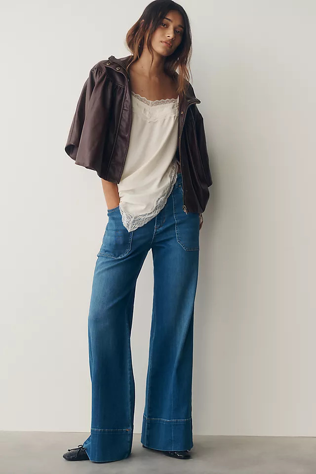 Rylan Relaxed High-Rise Flare Jeans | Anthropologie (US)