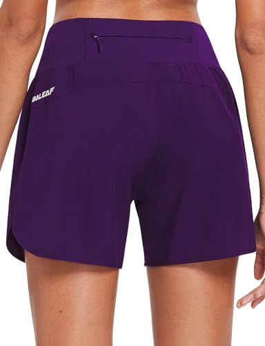 baleaf Women's 5" Workout Shorts Gym Running Shorts Athletic with Liner High Waistband Quick Dry ... | Amazon (US)