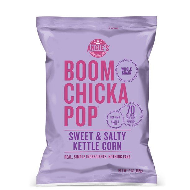 Angie's BoomChickaPop Sweet & Salty Kettle Corn Popcorn, Pre-Popped Popcorn Bag, 7 Oz | Walmart (US)