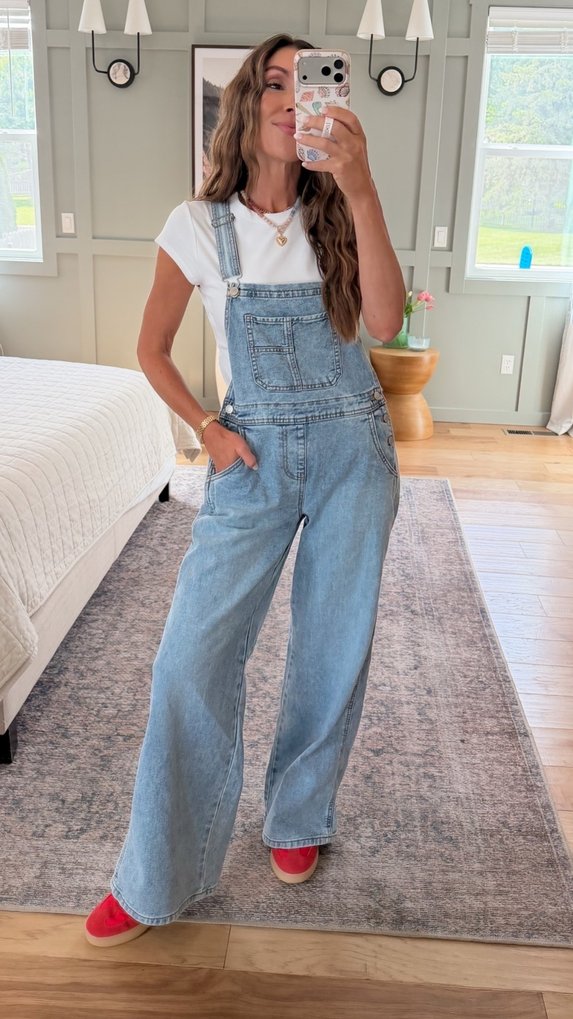 Stop it right now 🤩👏🏼 UNDER $20!! These overalls have me craving fall but honestly soft and light enough to rock this summer!! 
#denim #walmartfinds

#LTKSeasonal #LTKTall #LTKmomlife