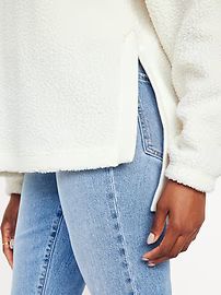 Step-Hem Sherpa Tunic Pullover for Women | Old Navy (US)