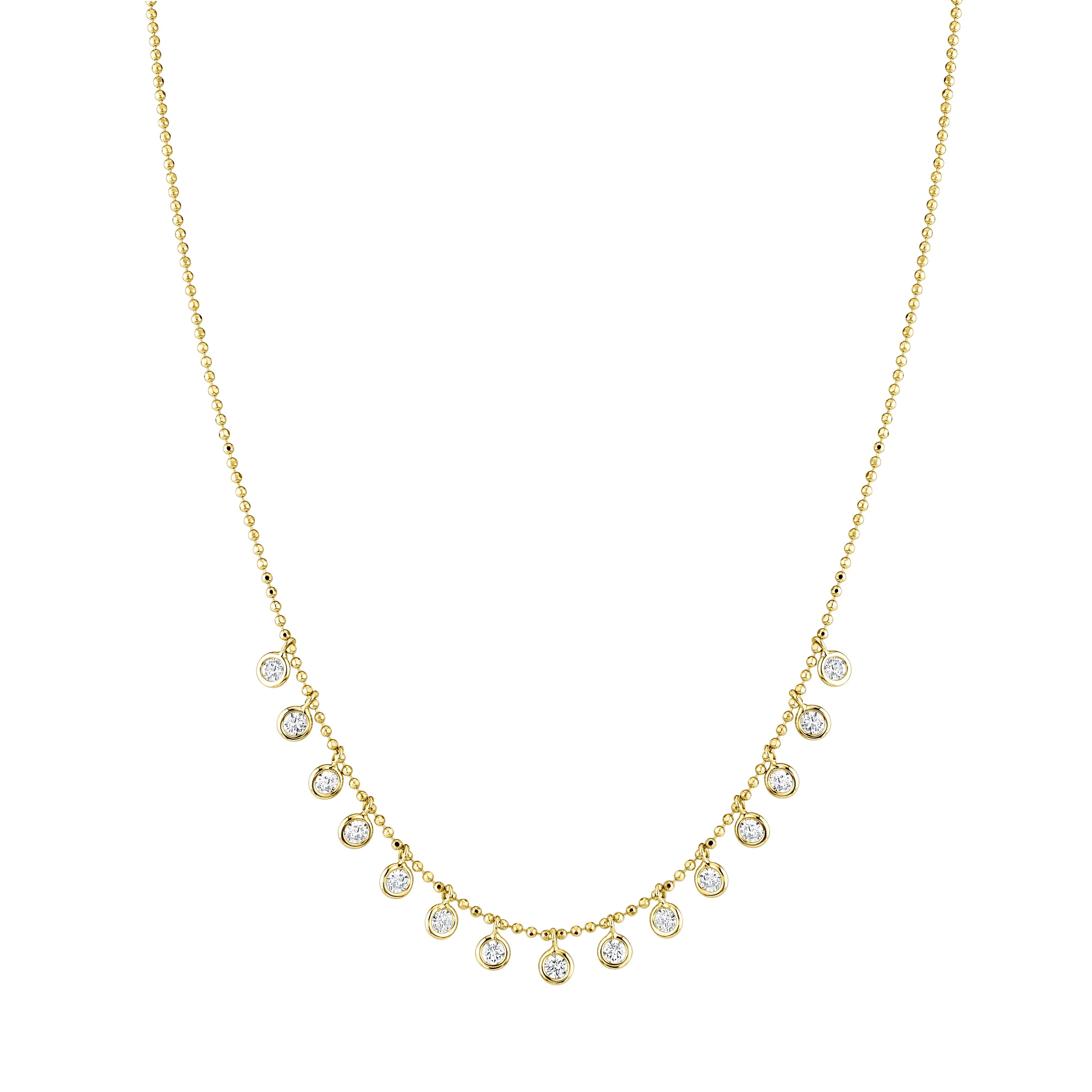 Diamond Bezel Drip Necklace | Norman Silverman