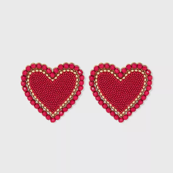 SUGARFIX by BaubleBar Beaded Heart Stud Earrings | Target