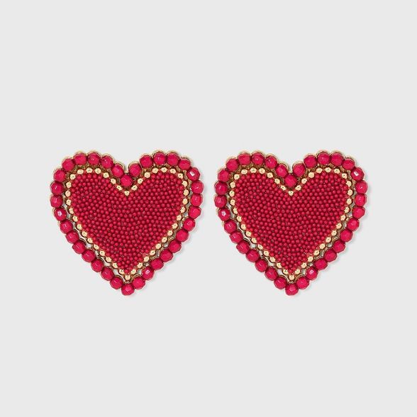 SUGARFIX by BaubleBar Beaded Heart Stud Earrings | Target