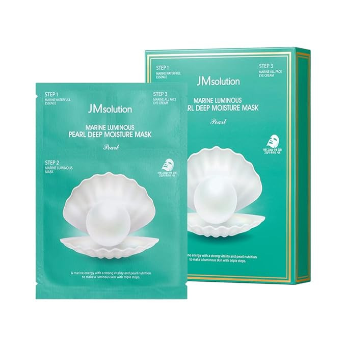 JM Solution Marine Luminous Pearl Deep Moisture 3 Step Skin Care Face Mask - Korean Skincare - bo... | Amazon (US)