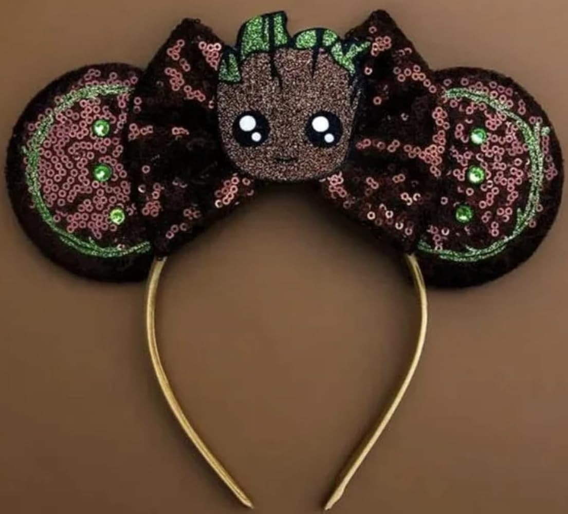CLGIFT Super Hero Mickey Ears, Women Minnie, Flexible Headband, Sequin Mouse | Amazon (US)