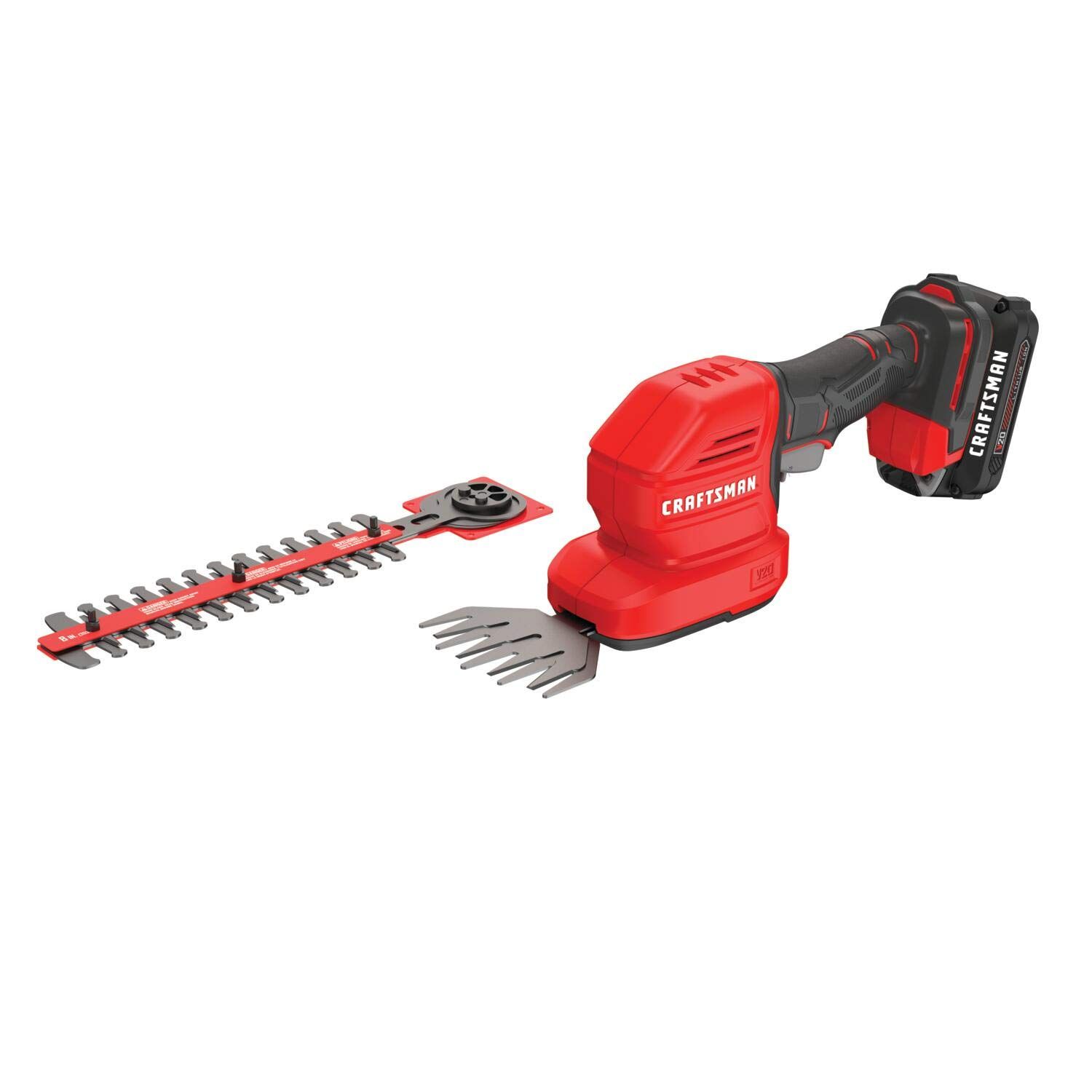 CRAFTSMAN V20 Cordless Handheld Grass Trimmer and Mini Hedge Trimmer Kit (CMCSS800C1),Red | Amazon (US)