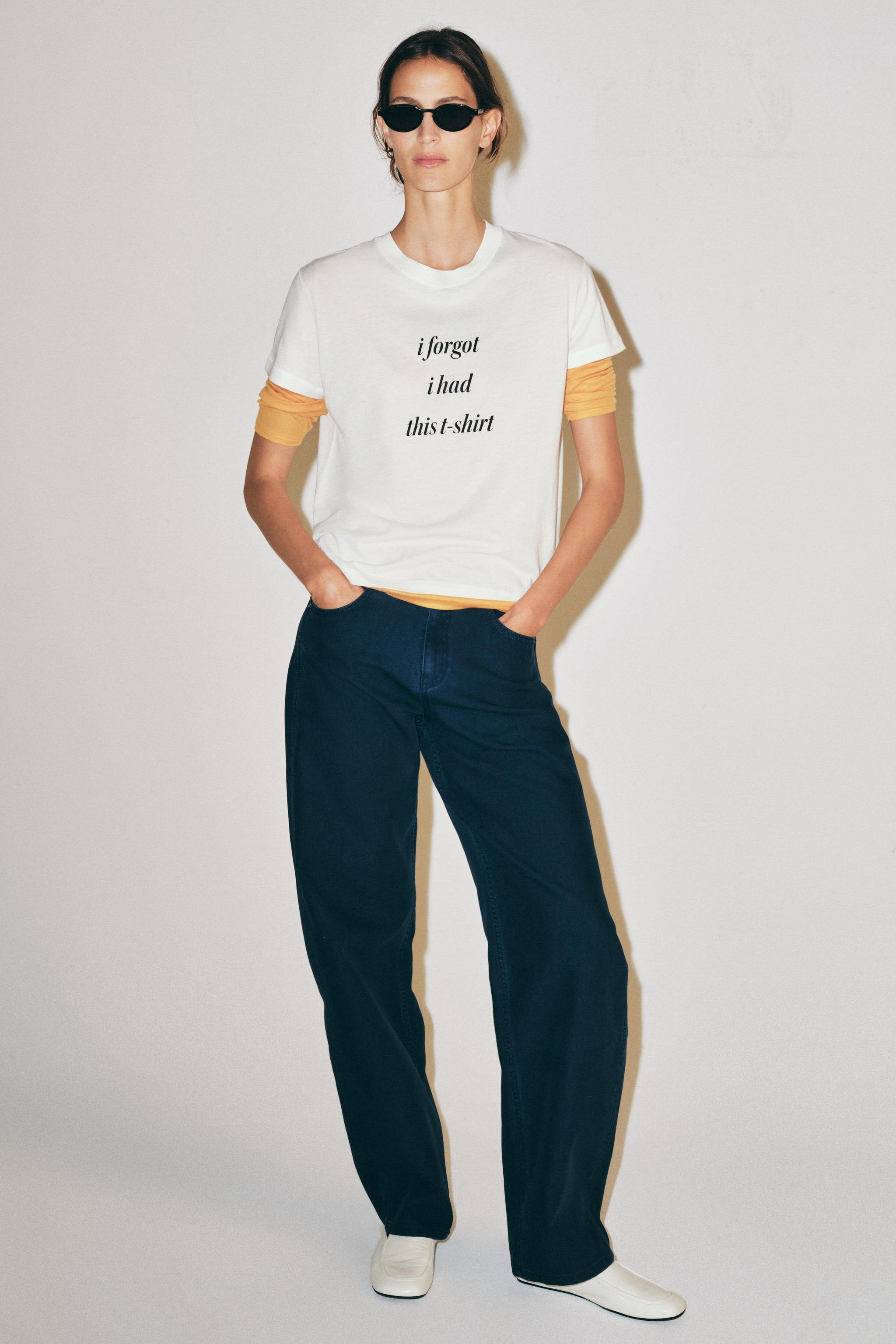 FLUID TEXT T-SHIRT | Zara US