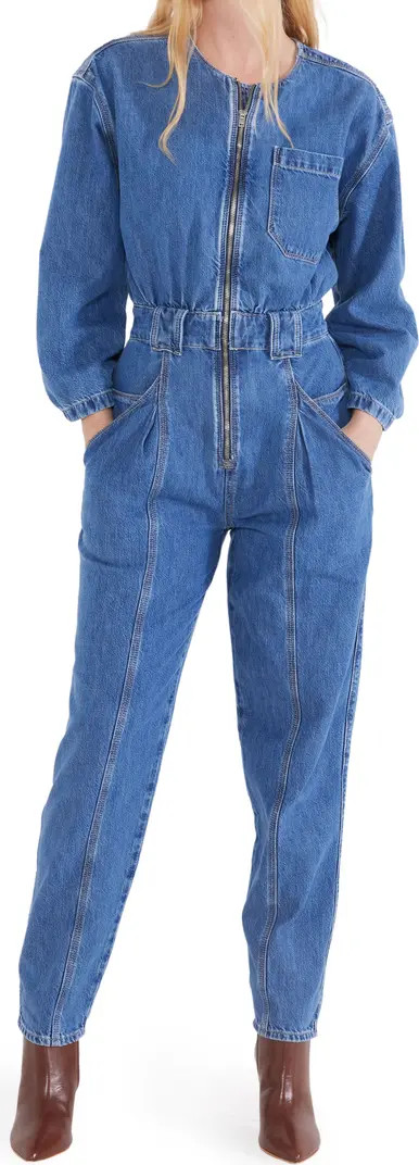 Fatima Long Sleeve Denim Jumpsuit | Nordstrom