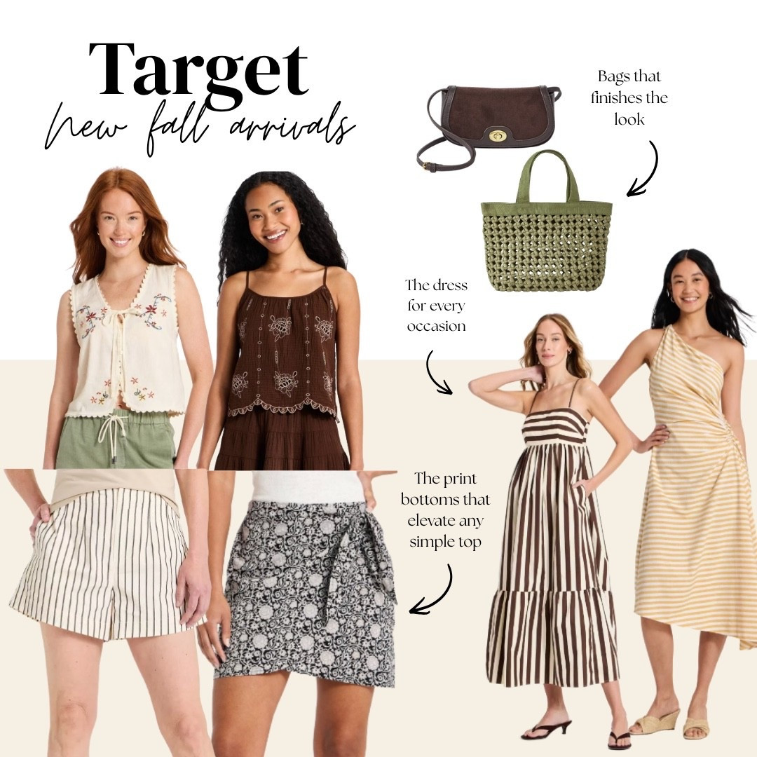 @Target new fall arrivals just dropped at Target and this roundup has some serious standouts — embroidered tank tops, print shorts and skirts that elevate any basic top, and two dresses that could not be more different but both work
Linking everything below

#LTKSaleAlert #LTKSeasonal #LTKootd