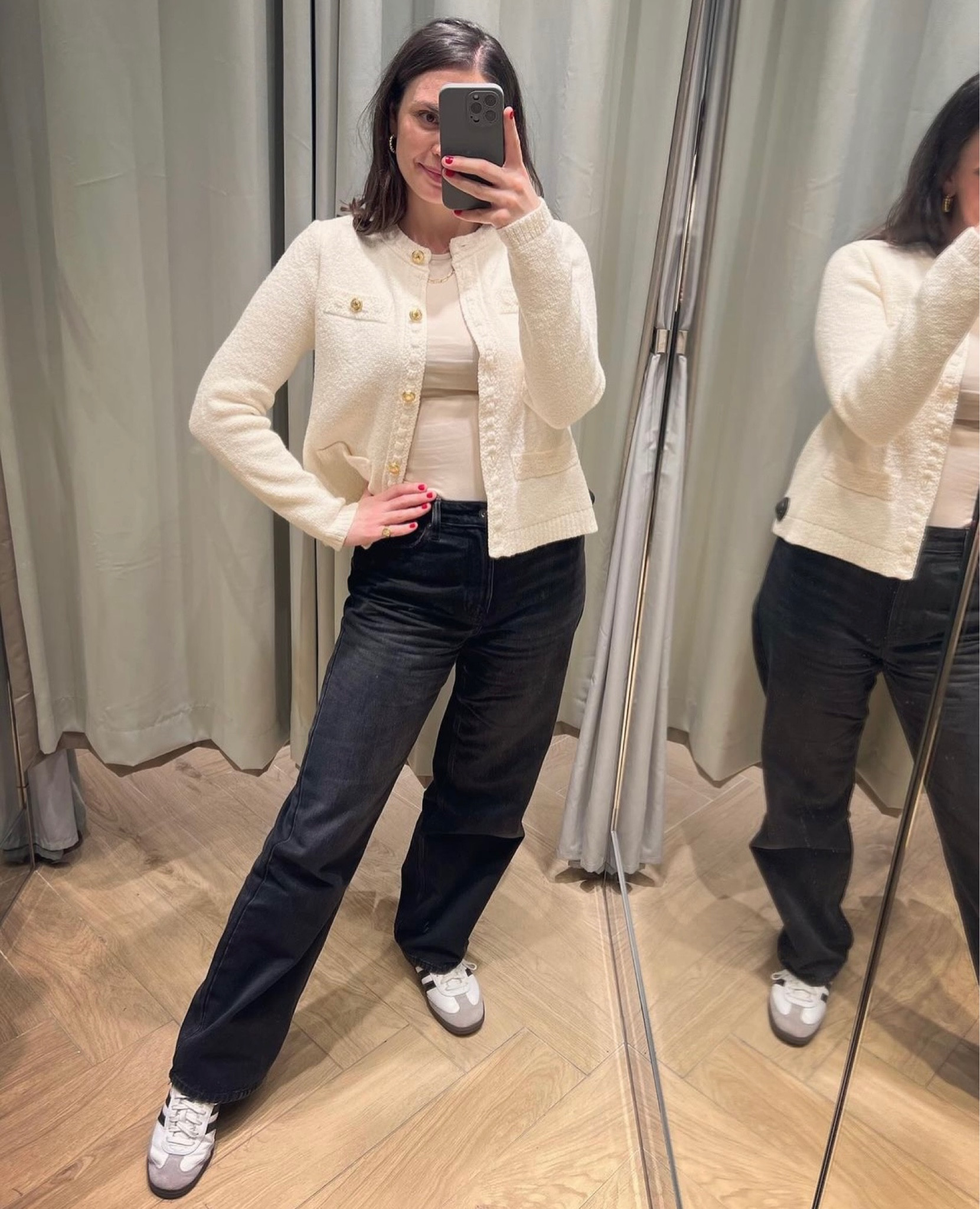 Look 3: A little @hm top try on ✨ which one is your favourite? 

Still looking for a fabulous last minute Christmas gift? 🎁 a digital gift of style voucher would be a lovely treat! DM me to book 💌 or email hello@weizstyles.com 

#personalstylist #giftvoucher #giftofstyle #lastminutegifts #christmasgifts #personalstyling #personalstylistlondon #tryon #hmtryon #stylewithme #femaleentrepreneur #femalebusinessowner #stylinginspiration #dresswithconfidence #stylewithconfidence #colouranalysis #wardrobeedit #personalshoppers #highstreetstyle #highstreetfashion #lorellasangels #ltkfashion #weizstyles #thegiftofstyle #selfcare #wellness #letmehelpyou #giftofgiving #allbright #foundandflourish #boucle #jeans #samba #adidas #riverisland #cool #casual #smartcasual #tshirt #cardigan #hm #neutral #daywear #everydaystyle #seasonal #gold #classic #chic  

#LTKSeasonal #LTKstyletip #LTKeurope