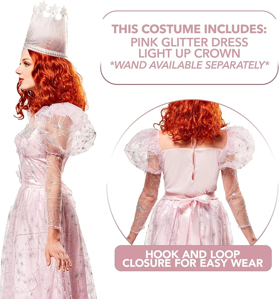 Rubie's womens Wizard of Oz Glinda Costume Dress and Tiara | Amazon (US)