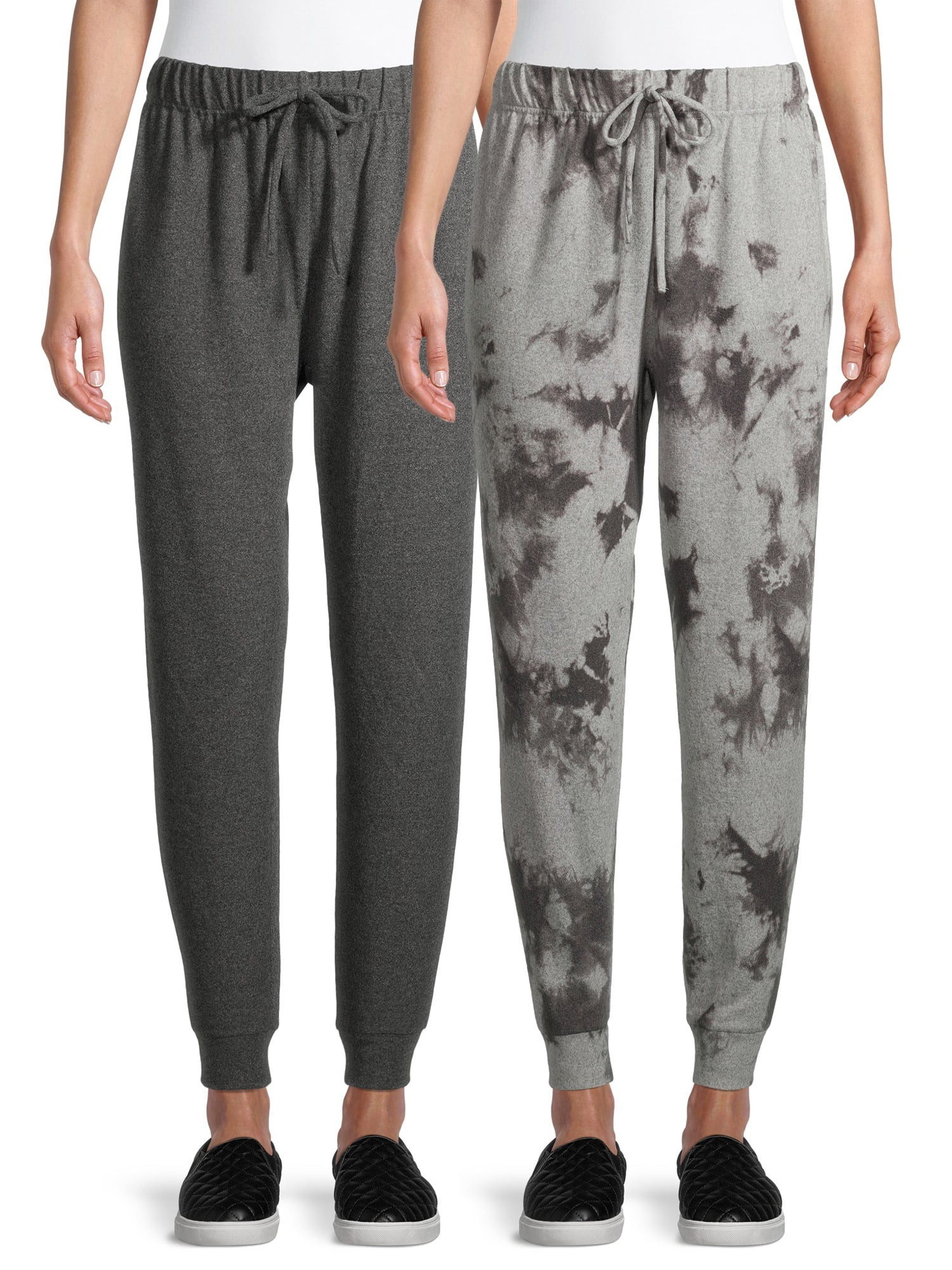 Time and Tru - Time and Tru Women's Brushed Hacci Joggers, 2-pack - Walmart.com | Walmart (US)