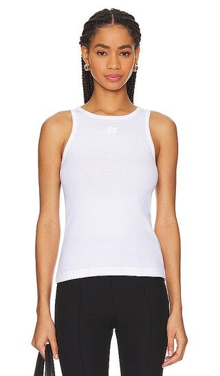 Soft Cotton Rib Tank Top in Bright White | Revolve Clothing (Global)