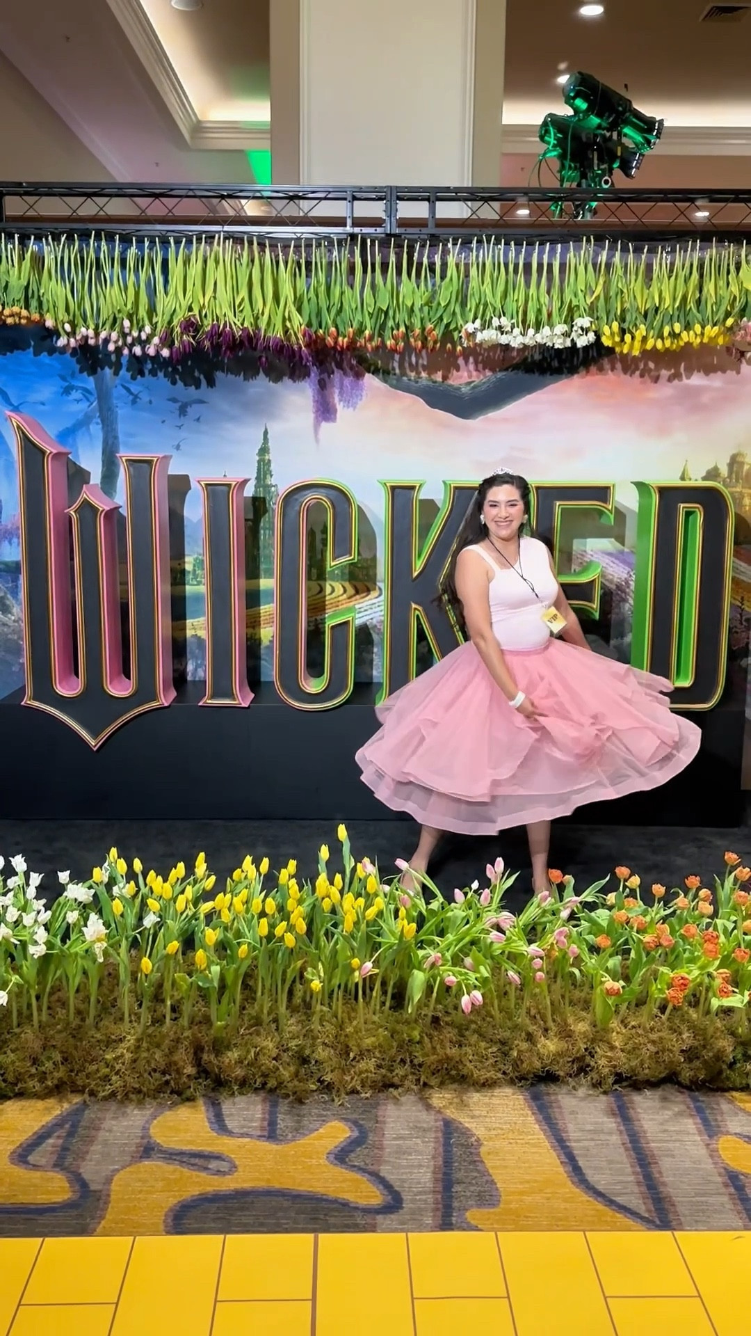 ✨Still sparkling from the Her Universe Fashion Show 2025, sponsored by Universal! ☺️#hosted

👗This year’s theme was Defying Fashion inspired by Wicked 💖💚

Of course I had to go in a pink outfit as Glinda. Toss, toss 🤭👑
 
A monochrome outfit is always so pretty to me & even more when it’s pink! 💗 This skirt is so fun to twirl in btw 🤗

I wore these beautiful flower earrings with gold embellishments, paired with a stunning ring that screamed Ariana Grande/Glinda to me in gold.

I accessorized with a beautiful beaded purse! It holds a lot more than you think. I had inside of it my phone, phone charger, camera light, my lipstick, lash glue, wallet & a few other essentials.✨

I also linked for you a few other Glinda options in case you plan on dressing up as her for the Halloween/spooky season coming up ☺️

If you have any questions about this outfit or need help with finding something else lmk in the comments 🫶🏼

➕PS Make sure you’re following me for more fandom fashion style 💁🏻‍♀️

Wicked, Glinda Outfit, Wicked for good, Angie’s Magical Style, Universal, Glinda pink ootd, Glinda inspired outfit, Glinda Halloween, monochrome pink outfit, fandom fashion, San Diego comic con , SDCC, Grand Hyatt San Diego 

#LTKBeauty #LTKParties #LTKItBag