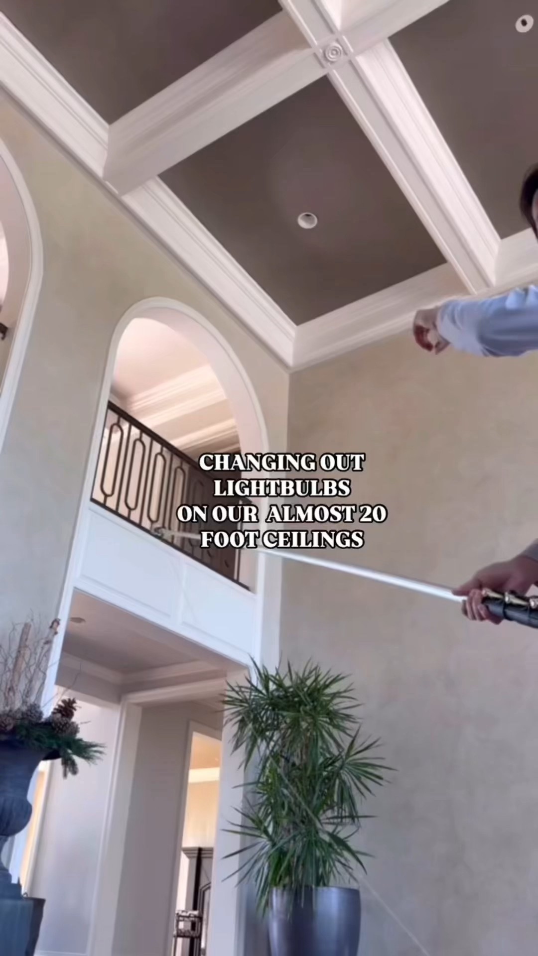 Bought this for Christmas lights but it’s the perfect solution for changing out bulbs that are completely out of reach! We have a couple sections in the home that don’t have electricity (still trying to solve that problem) and I had to change out some of the bulbs to see if it was a bulb problem or electrical problem. Unfortunately these are electrical - but once we get it figured out, we have fresh bulbs ready to go!

#LTKHome #LTKSeasonal #LTKFindsUnder100